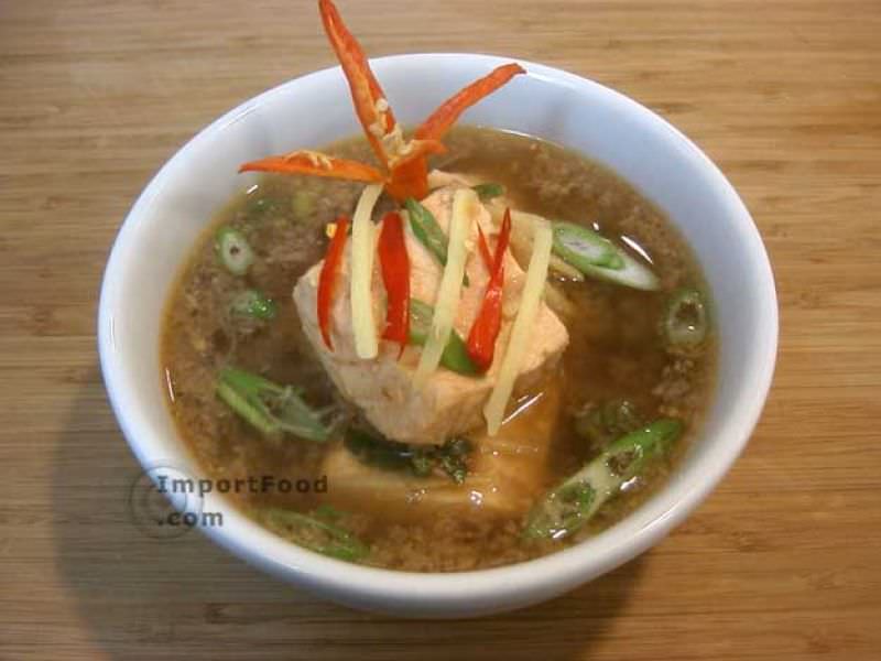 Salmon in Spiced Tamarind Soup, 'Tom Som Pla Salmon'