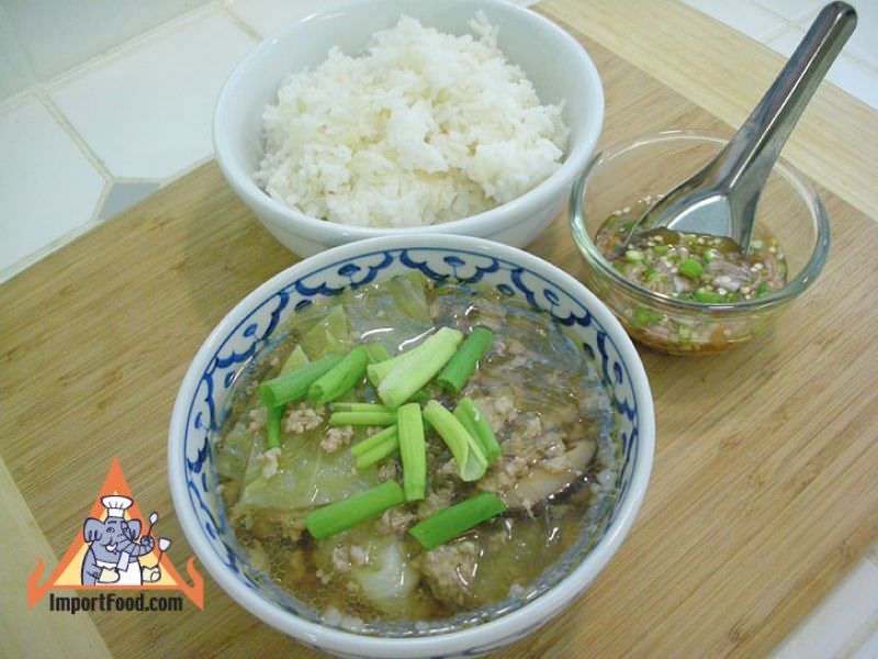 Pickled mustard green soup and spare ribs (tom jued pak gad dong ka dook  mou) - Recipe Petitchef