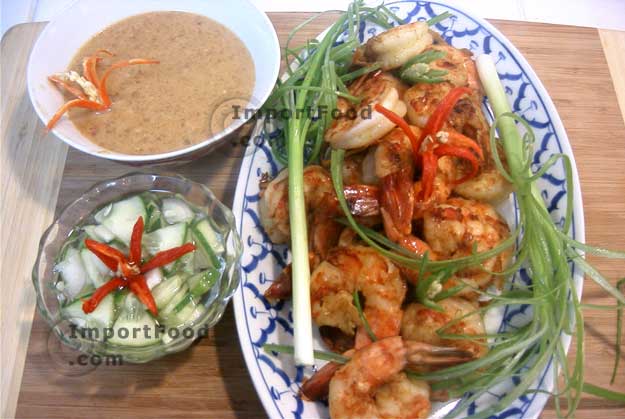 Thai Prawn Satay with Cucumber Salad