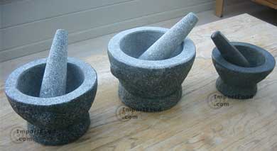 7 Inch Thai Granite Mortar and Pestle - ImportFood