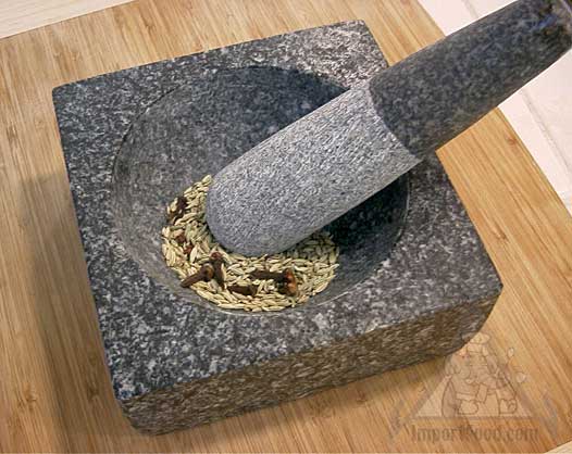 Granite Mortar and Pestle, Extra-Large 8, Product of Thailand » Temple of  Thai