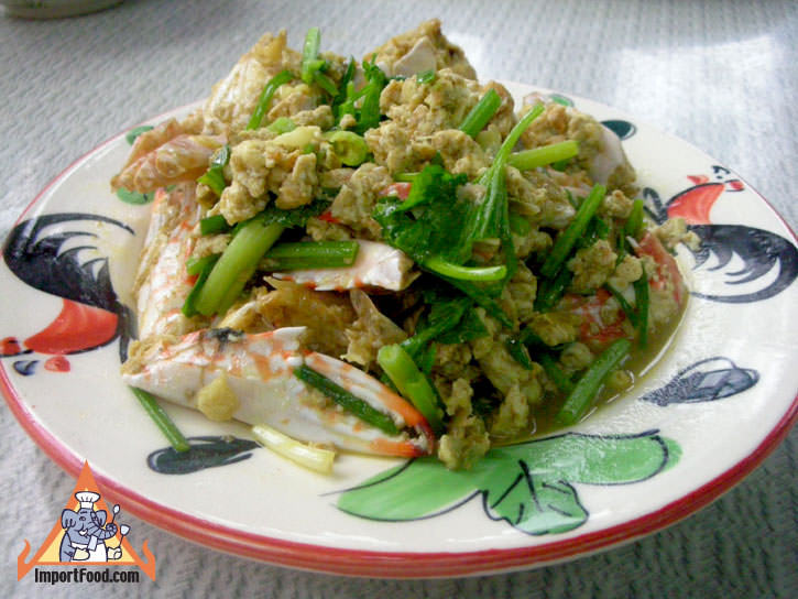 Cracked crab thai curry bu pad pong kari