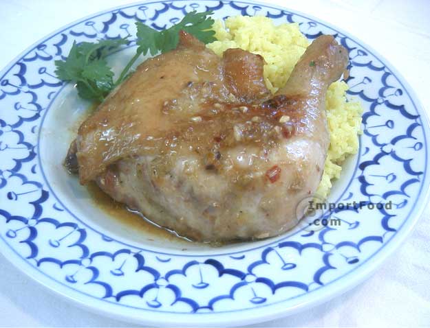 Lemongrass chicken with turmeric rice