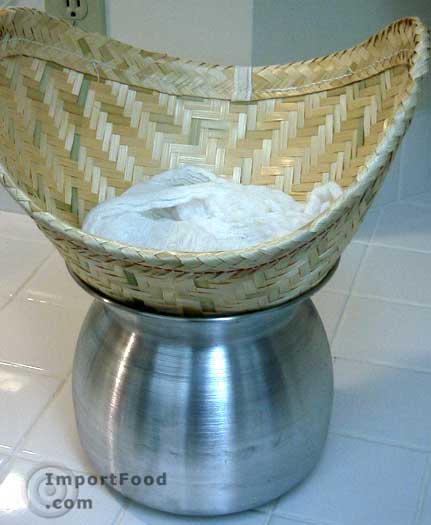 Thai Lao Sticky Rice Cooker Steamer BamBoo Basket Pot Kitchen Food Menu 