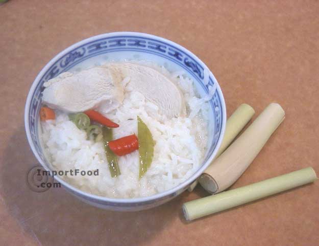 Chicken soup with coconut milk tom kha gai