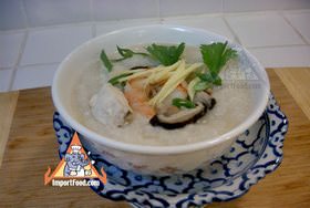 Seafood congee rice porridge