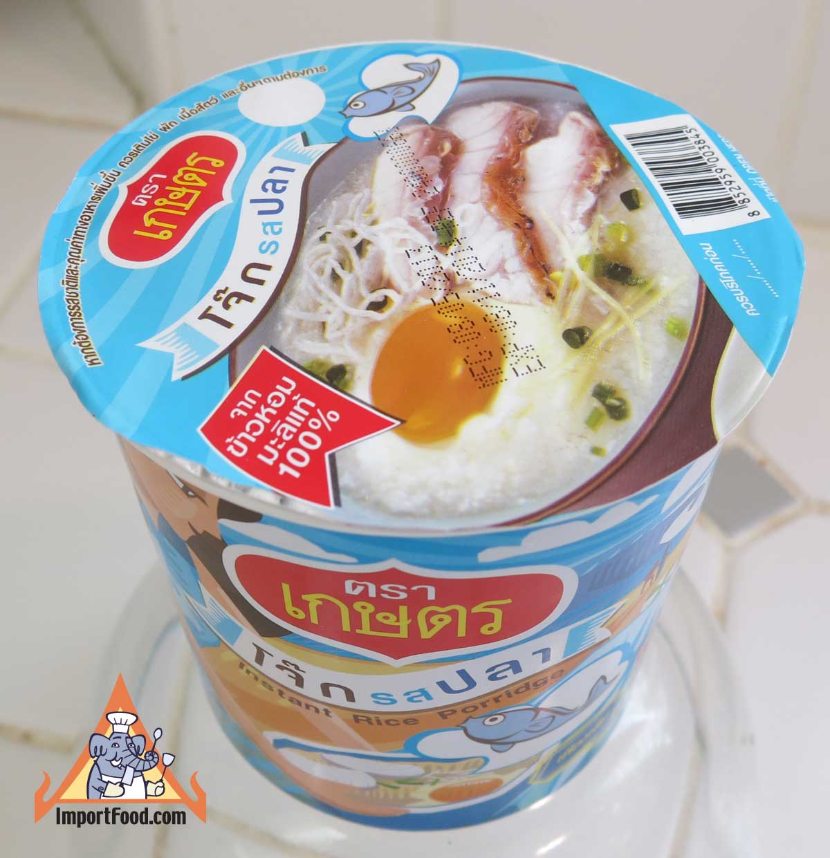 Instant Thai Porridge - Mama Jok Cup and Kaset Brand - ImportFood