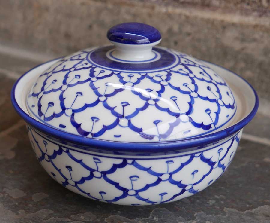 pottery dish with lid