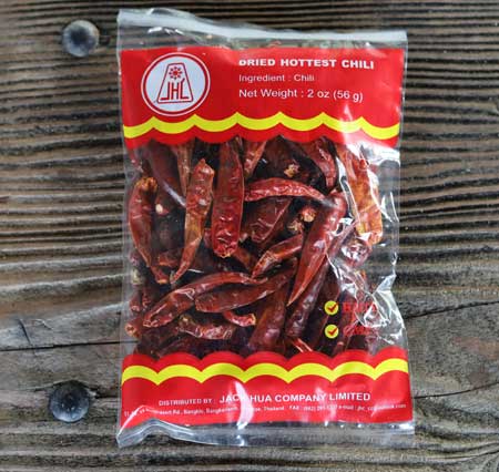 Thai whole dried chile, 3.5 oz