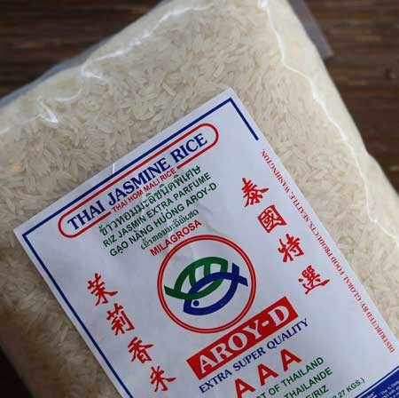 Thai jasmine rice, Aroy-D, 5 lbs 2023 Crop