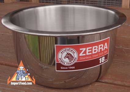 Indian Pan, Zebra, Stainless