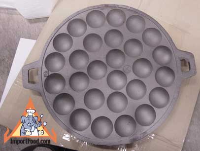 Kanom Krok Pan - Cast Iron w/Lid, 28 Cups