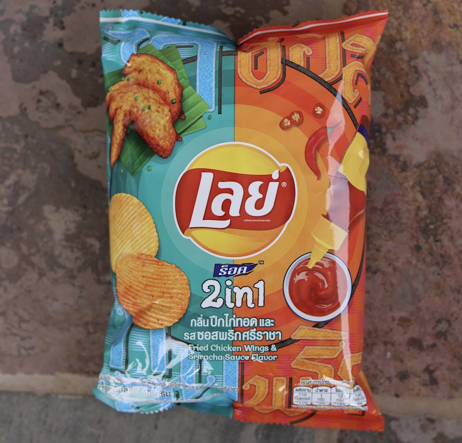 Thai Lays Potato Chips, Fried Chicken Wing and Sriracha, 40 gm