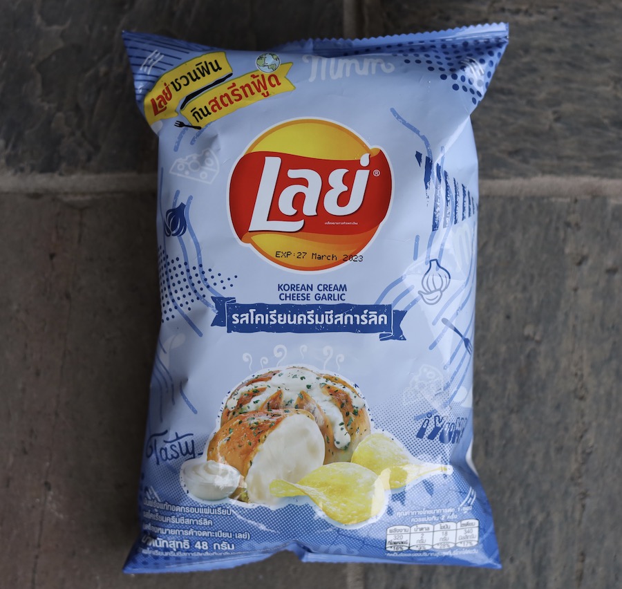 Thai Lays Potato Chips, Korean Cream Cheese Garlic