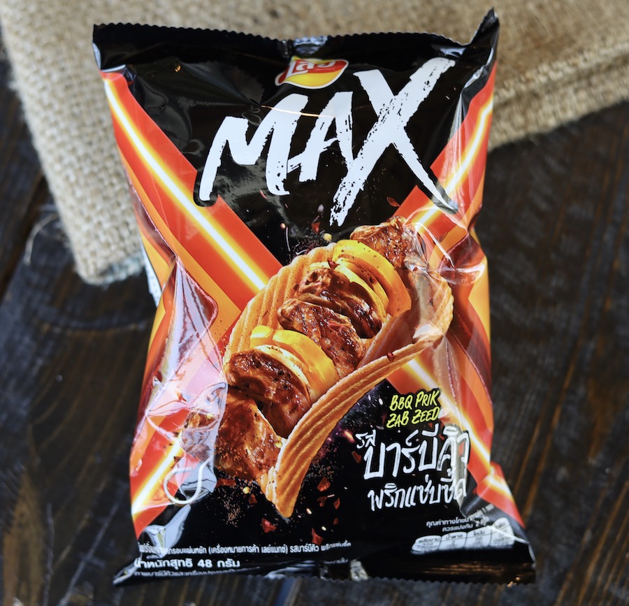 Thai Lays Potato Chips, Max BBQ Pork, 48 gm