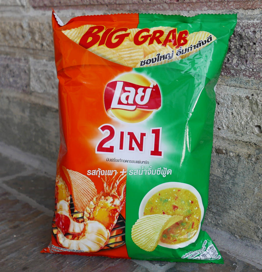 Dollar Bloedbad Correspondent Thai Lays Potato Chips, Grilled Prawn and Seafood Sauce Flavor, 75 gram -  ImportFood