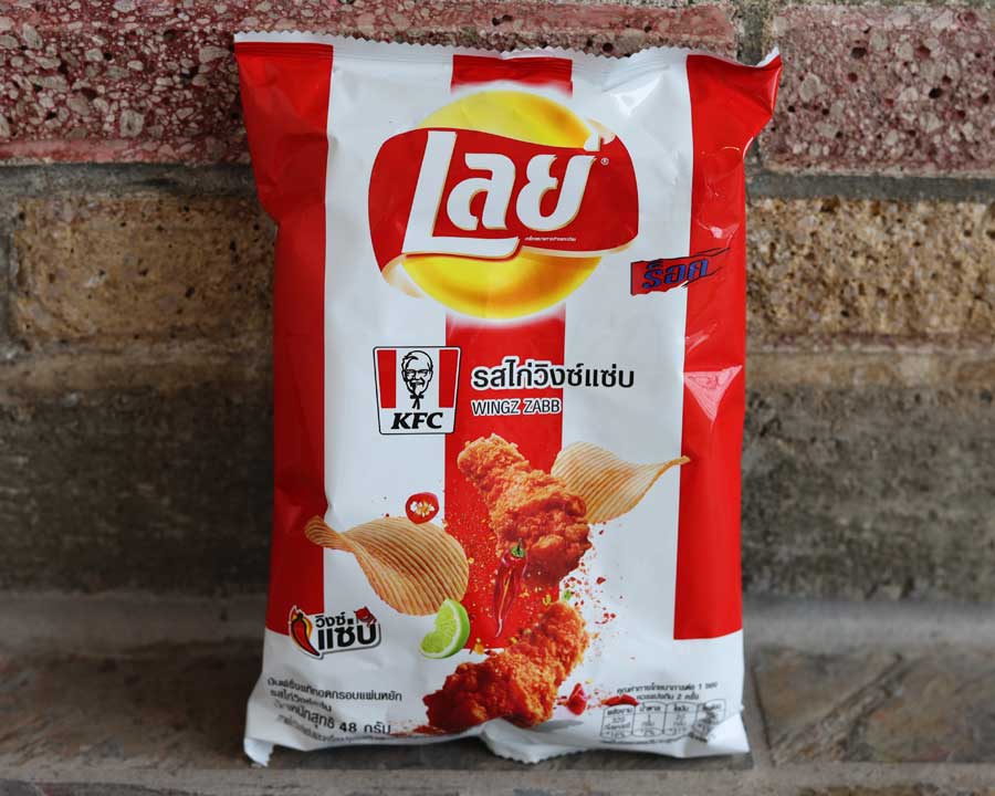 Thai Lays Potato Chips, Wingz Zabb, 48 gram - ImportFood