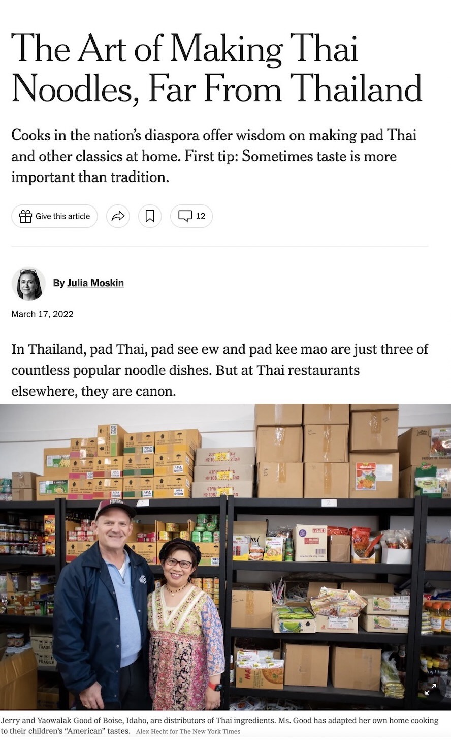 ImportFood In The New York Times