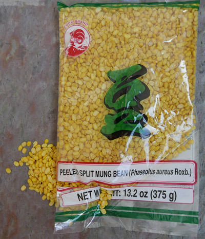 Peeled Split Mungbean, 12 oz pack