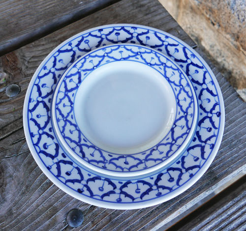 Handpainted Thai Ceramic, Set of Two Plates