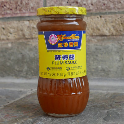 Plum sauce, Koon Chun brand, 15 oz jar