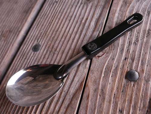Stainless Bakelite Handle Large Thai Spoon - Round