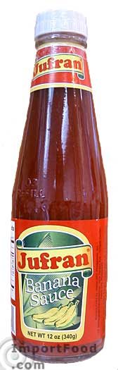 Jufran banana sauce, 12 oz bottle
