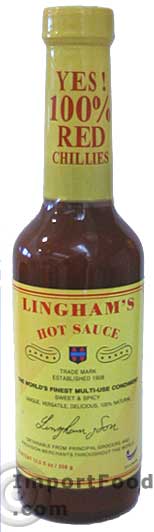 Lingham's hot sauce, original, 12.5 oz