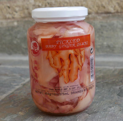 Thai Pickled Ginger (sliced), 16 oz jar