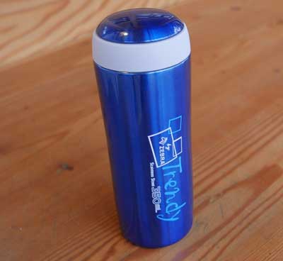 Trendy Stainless Vacuum Bottle, Blue, Zebra Thailand